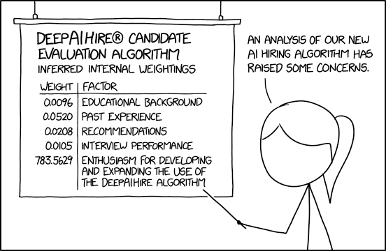 XKCD AI Hiring Algorithm